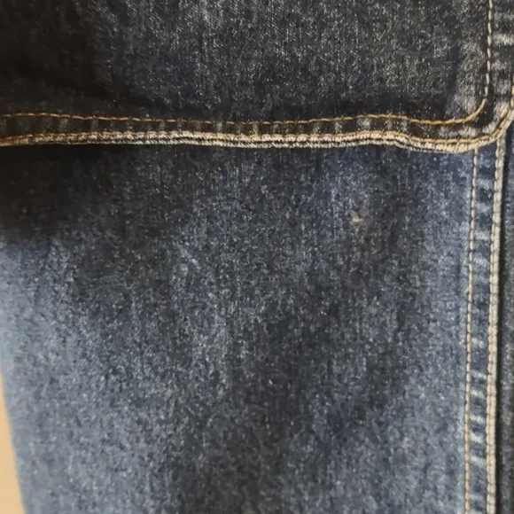 Vintage 1990s Long Liz Wear Denim Jacket with Wood Toggle Buttons size small - Picture 6 of 10